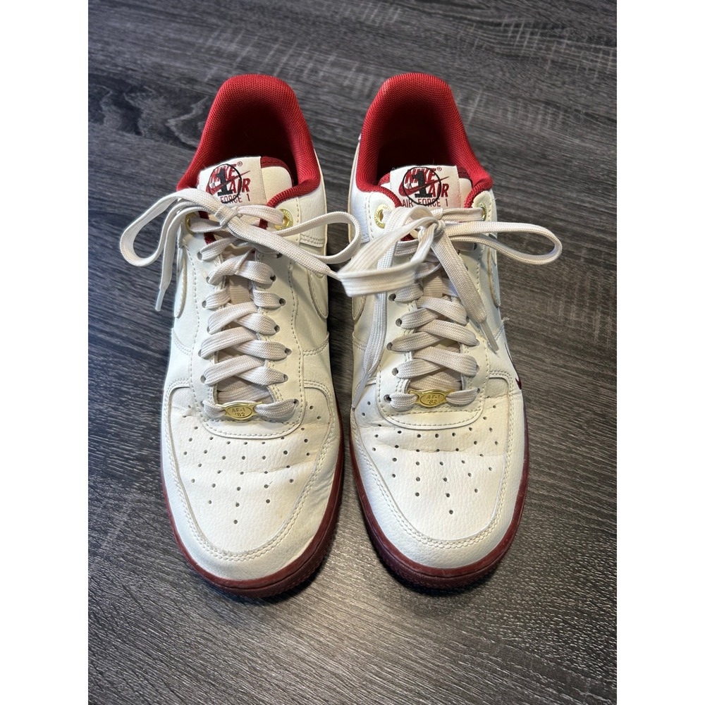 Nike Air Force 1‎ Low White Red Sneakers DQ7582-100 Size US 9 Shoes